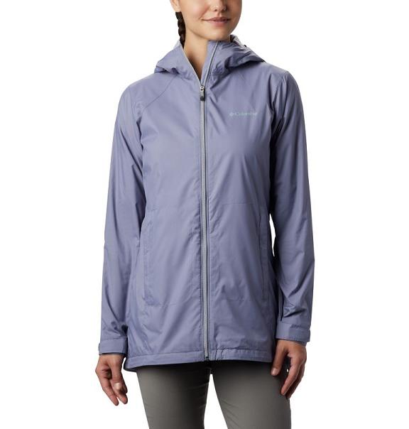 Columbia Switchback Rain Jacket Grey For Women's NZ12453 New Zealand